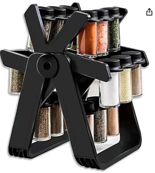 Spice Rack Organizer With 18 Spice Jars