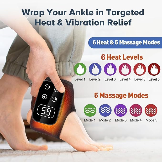 Ankle Massager with Heating Pad