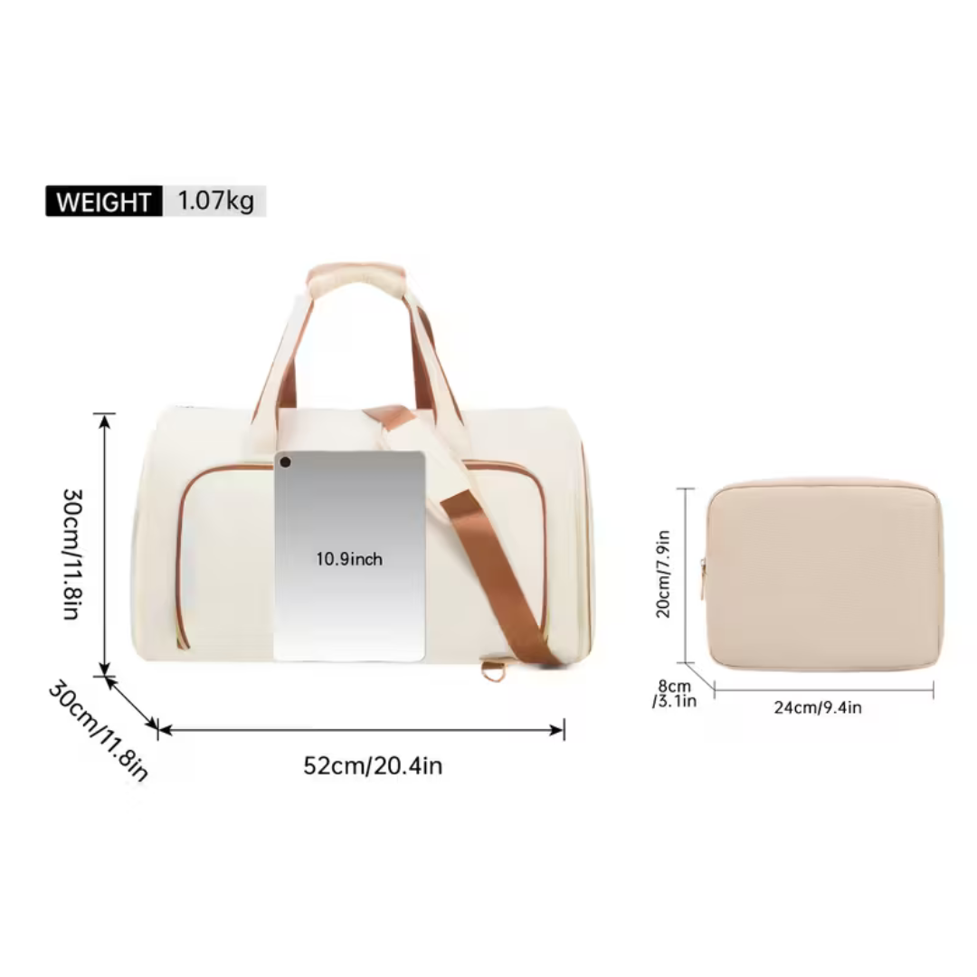 3-in-1 Travel Duffel Bag | Waterproof Garment Organizer